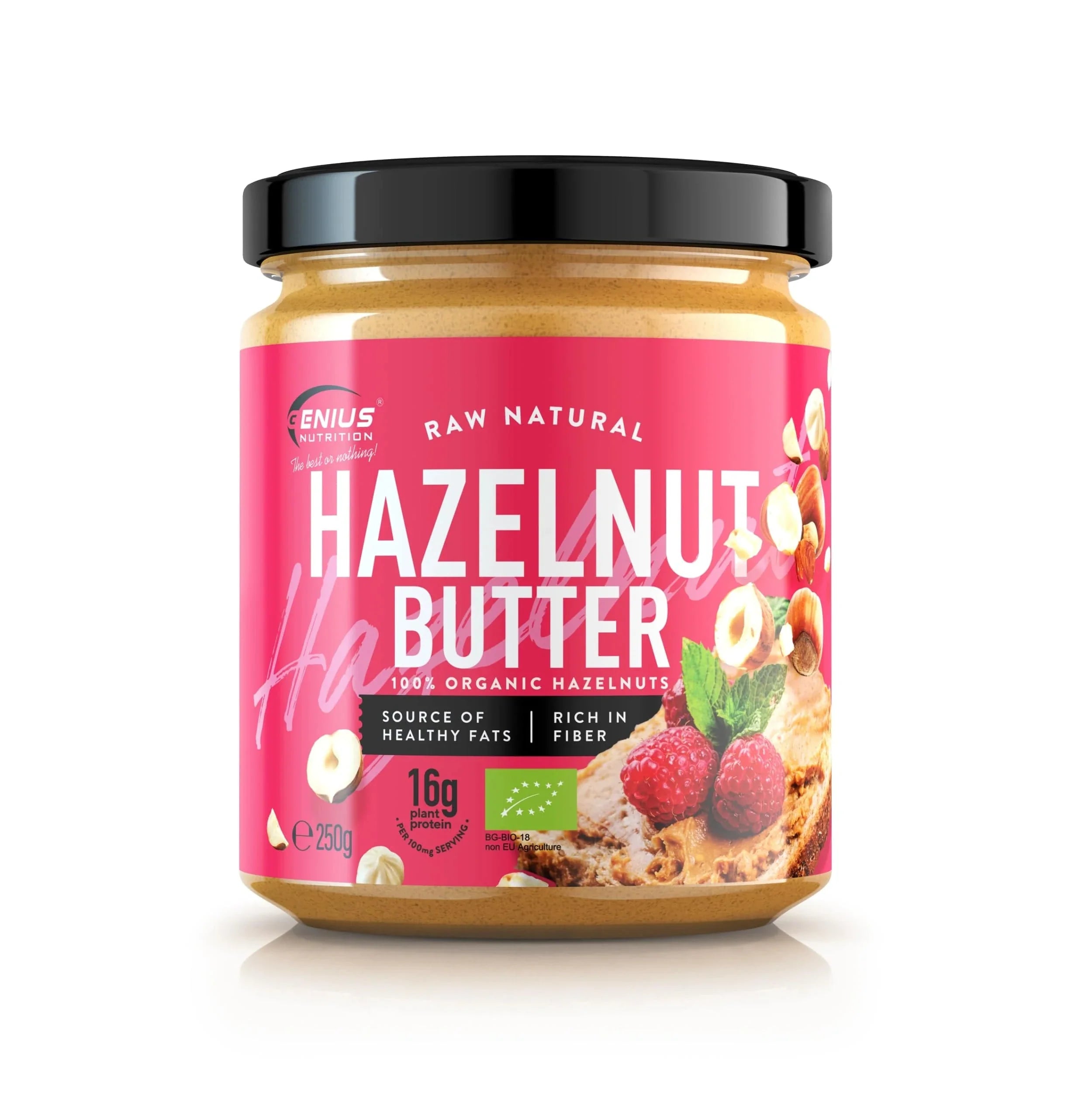 BIO HAZELNUT BUTTER 250g, Genius Nutrition - WILTON PATISSERIE