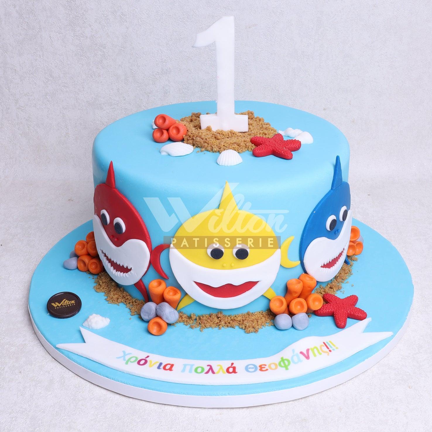 D.42.a BABY SHARK - Children Birthday Cakes - WILTON PATISSERIE