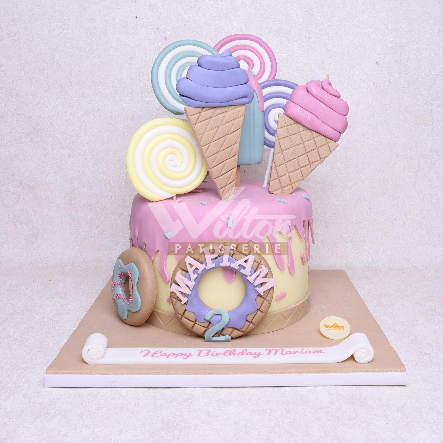 D.75.b ICE-CREAM Children Birthday Cakes - WILTON PATISSERIE