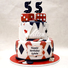 M.11.c POKER - Men Birthday Cakes - WILTON PATISSERIE