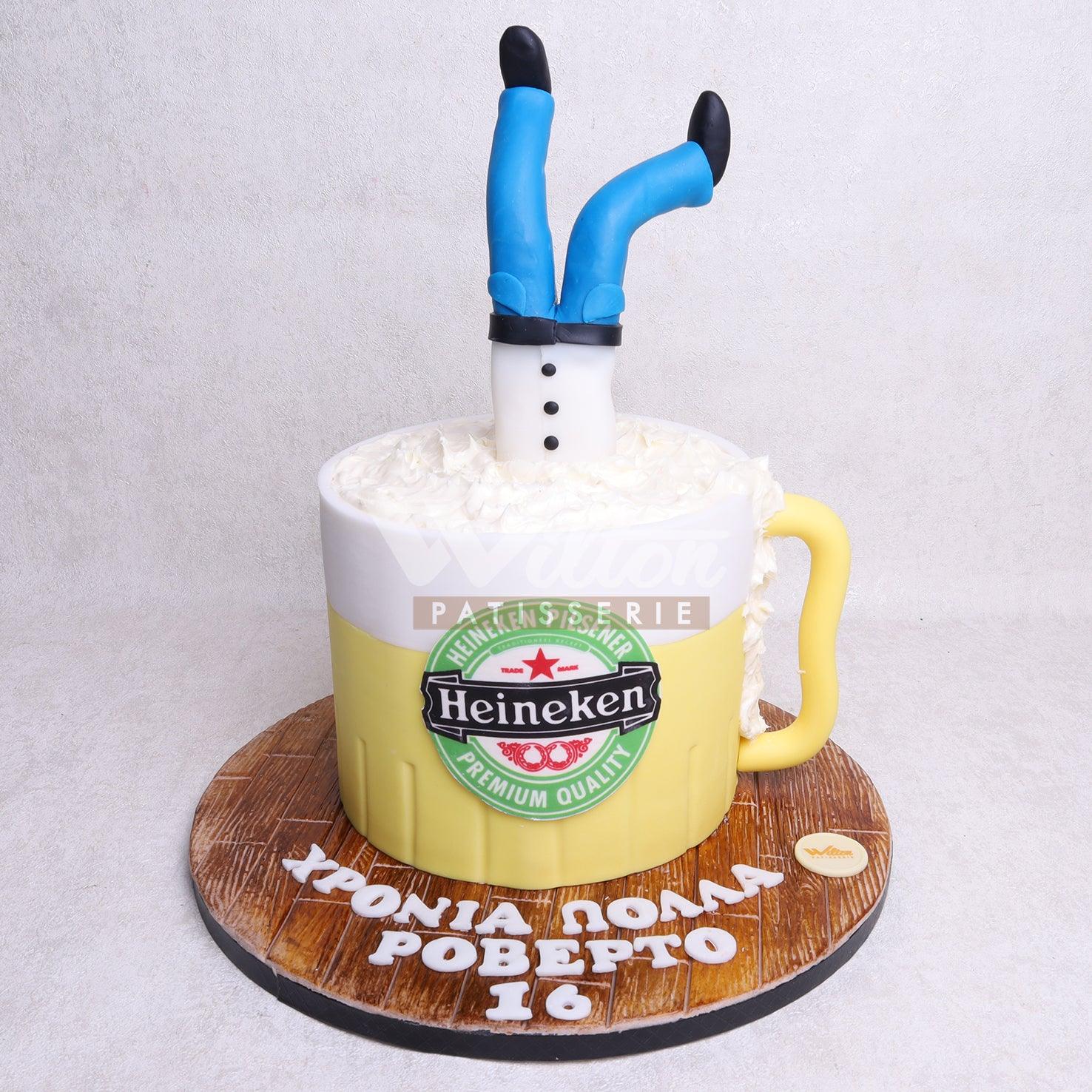 M.4.j HEINEKEN - Men Birthday Cakes - WILTON PATISSERIE