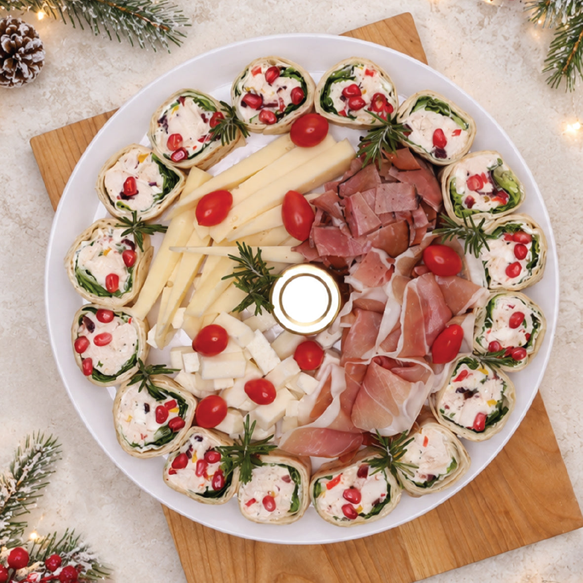 Christmas Wrap with Cold Cuts Platter 1400g - WILTON PATISSERIE