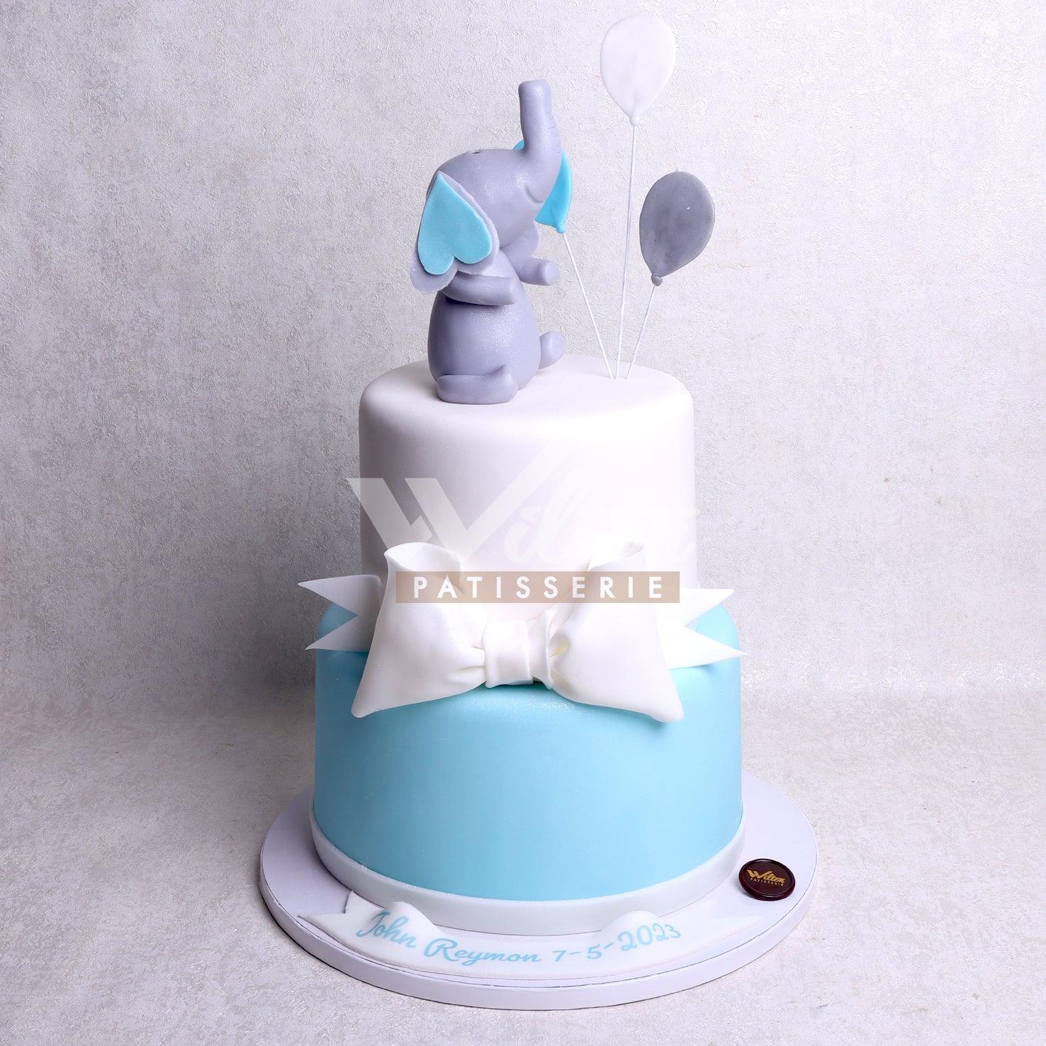 V.25.b ELEPHANT - Christening Cake - WILTON PATISSERIE
