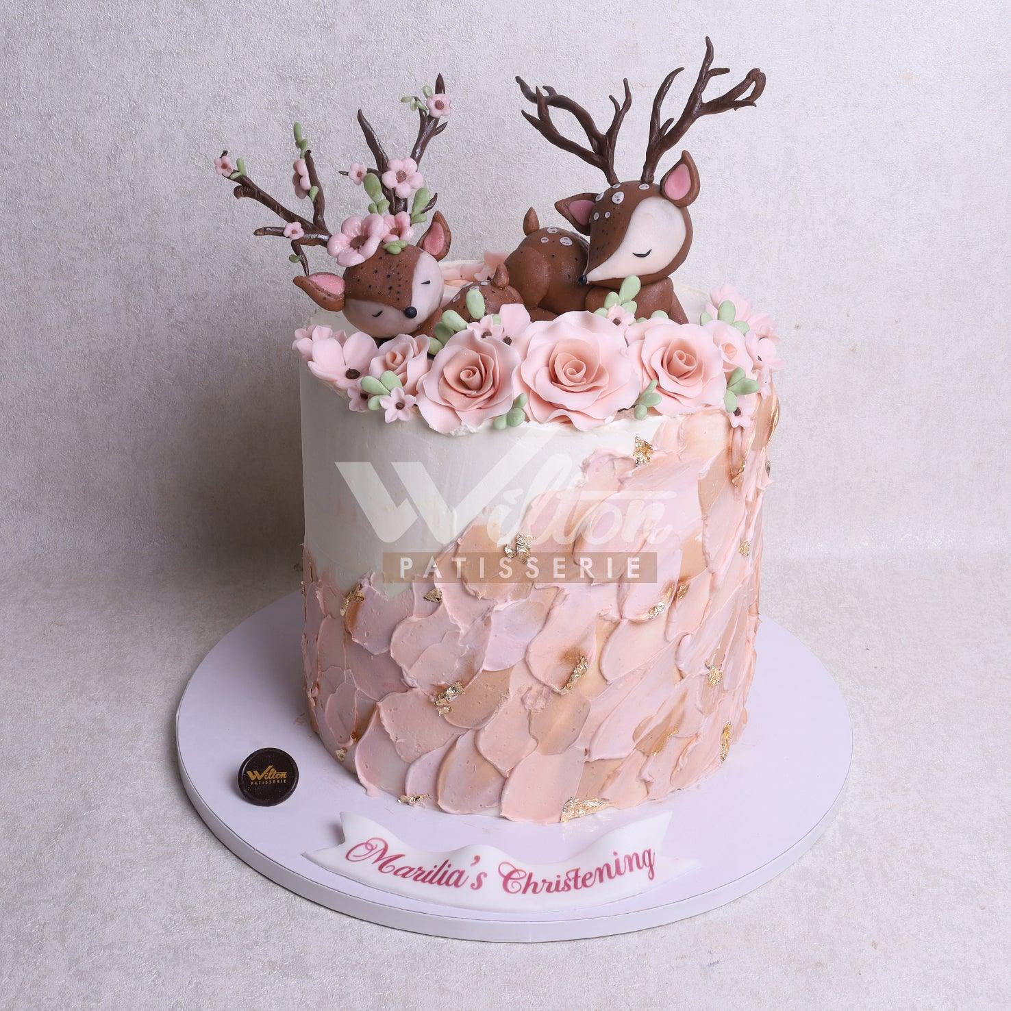 V.34.a DEERS - Christening Cake - WILTON PATISSERIE