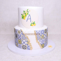 V.41.a POSITANO TILES - Christening Cake - WILTON PATISSERIE