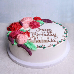 W6.65 FLOWERS - Women Birthday Cakes - WILTON PATISSERIE