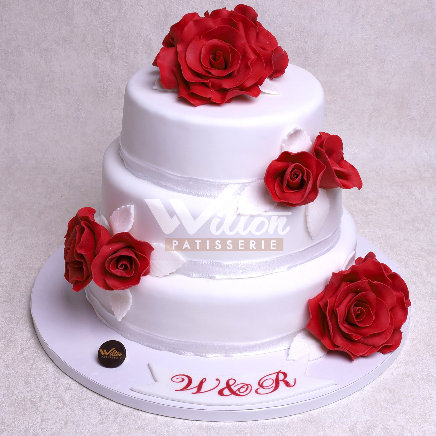WE3.d RED ROSES - Wedding Cakes - WILTON PATISSERIE