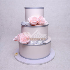 WE3.m PINK ROSES - Wedding Cakes - WILTON PATISSERIE