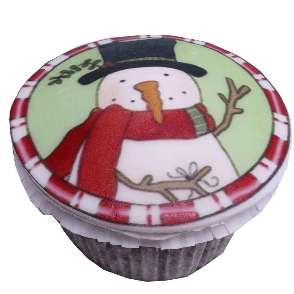 Snowman in circle (Printing) - WILTON PATISSERIE
