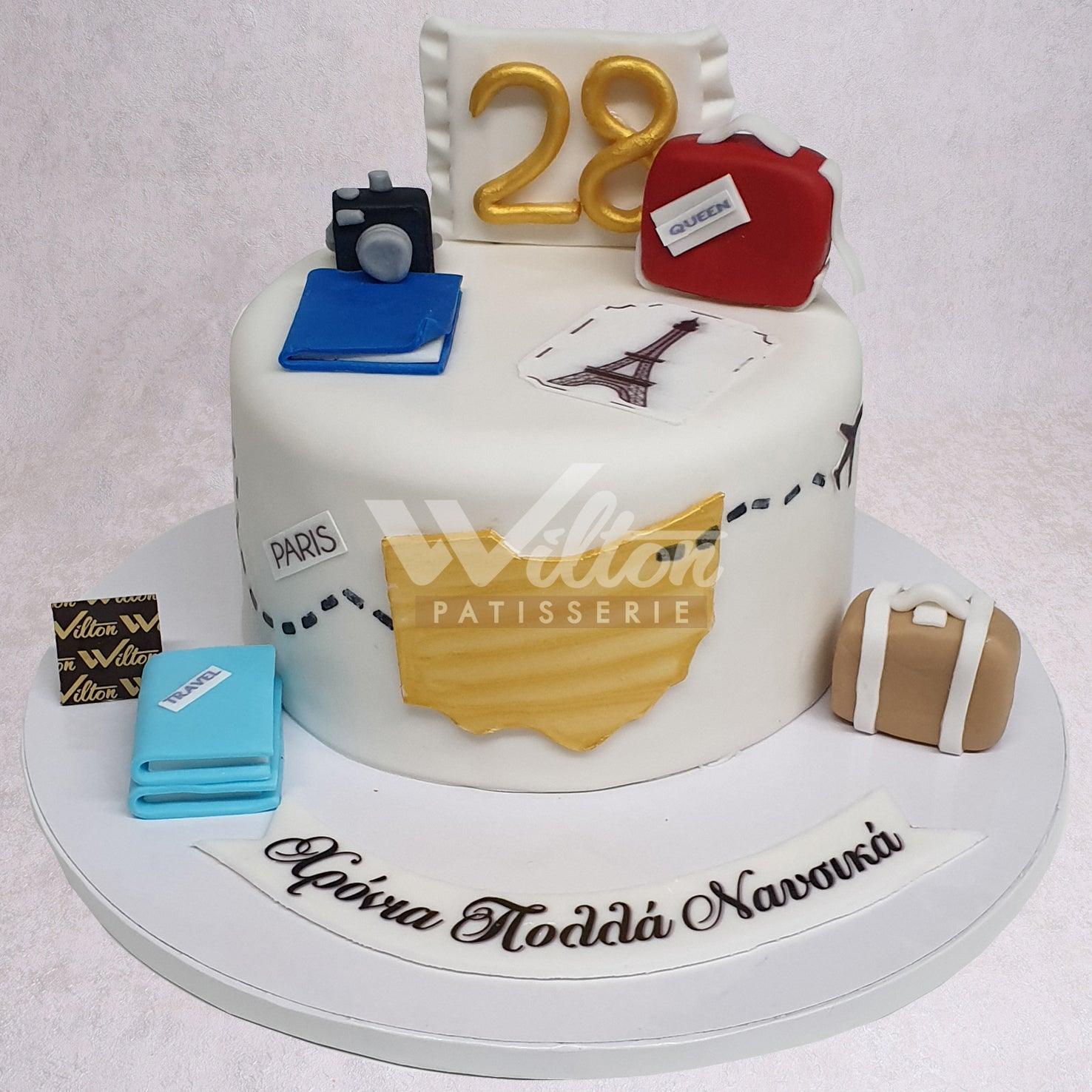 DD.11.a TRAVEL - Adult Birthday Cake - WILTON PATISSERIE