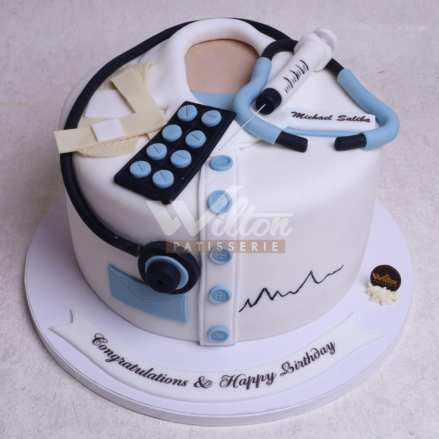 DD.12.b DOCTOR - Adult Birthday Cake - WILTON PATISSERIE