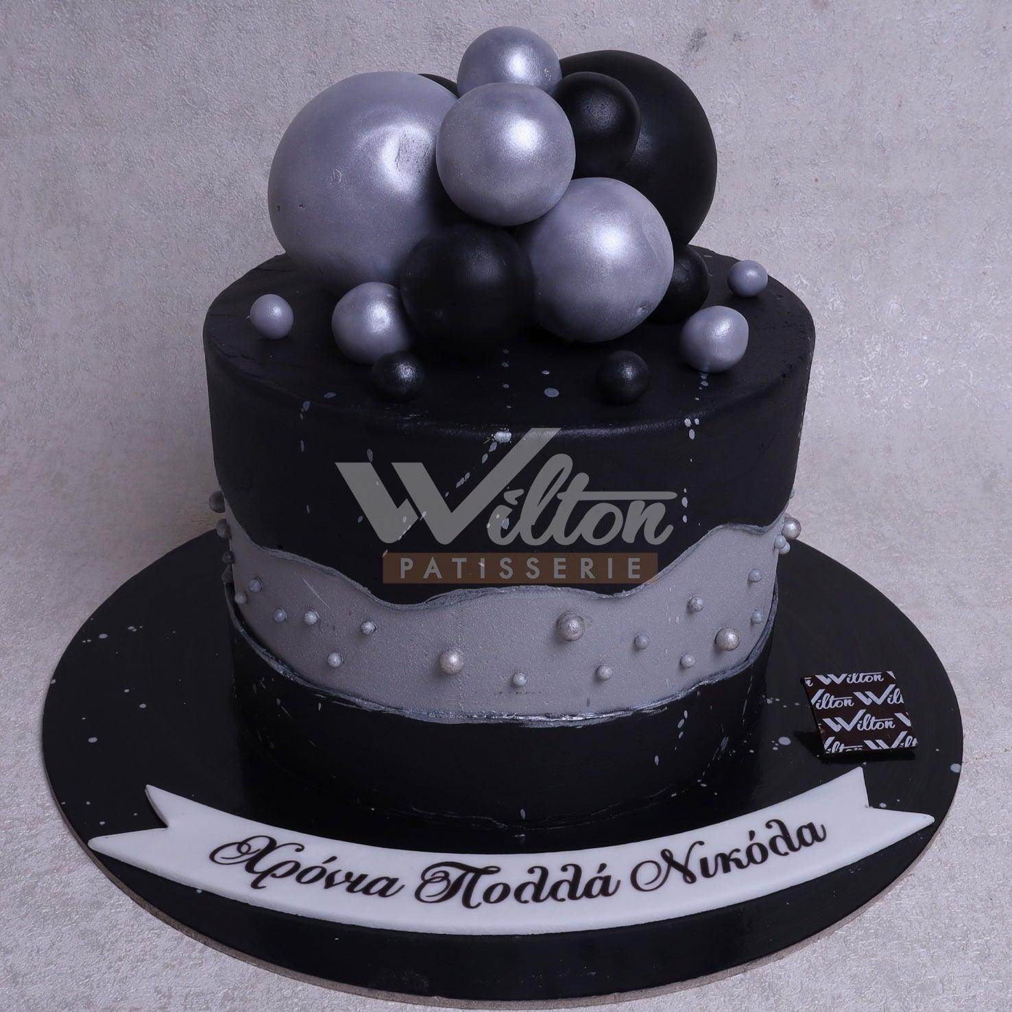 DD.33b BLACK - Adult Birthday Cake - WILTON PATISSERIE