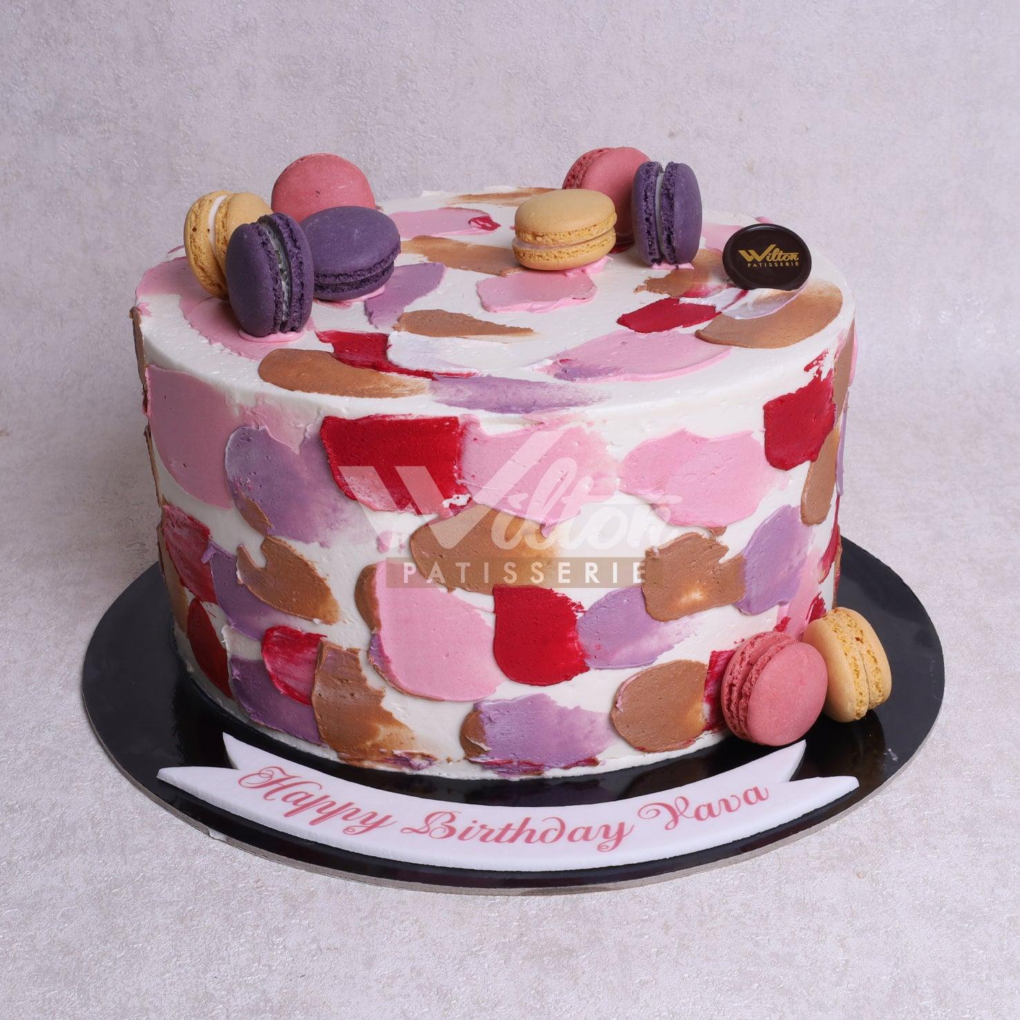 DD.7.j MACARONS - Adult Birthday Cake - WILTON PATISSERIE