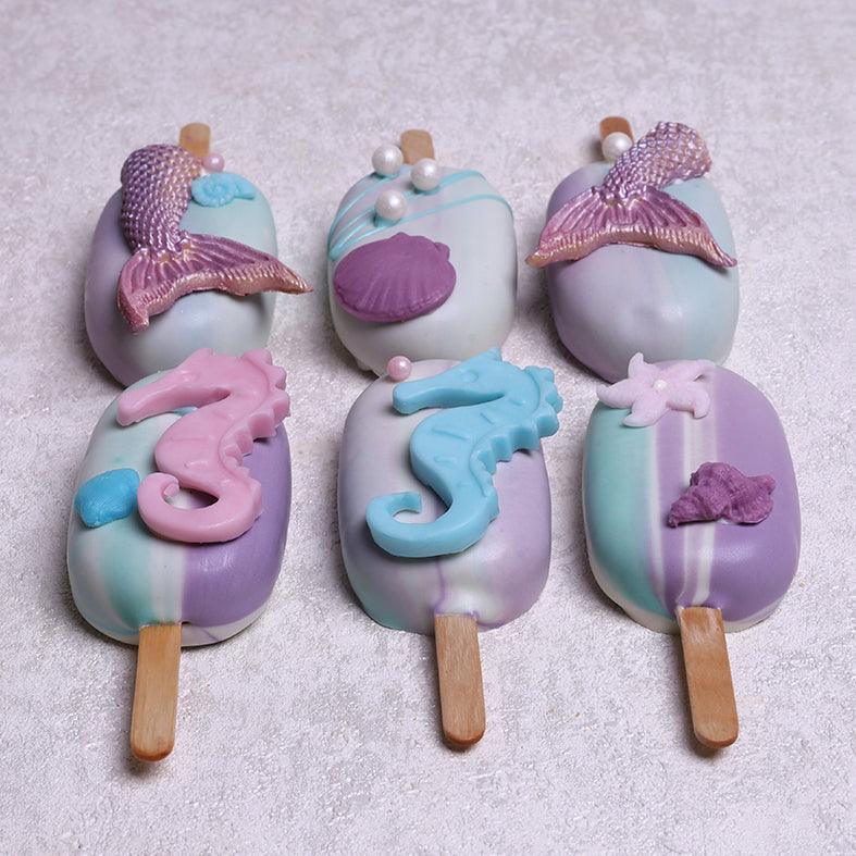 Popsicles w. 3 color & 2D design & figures - WILTON PATISSERIE