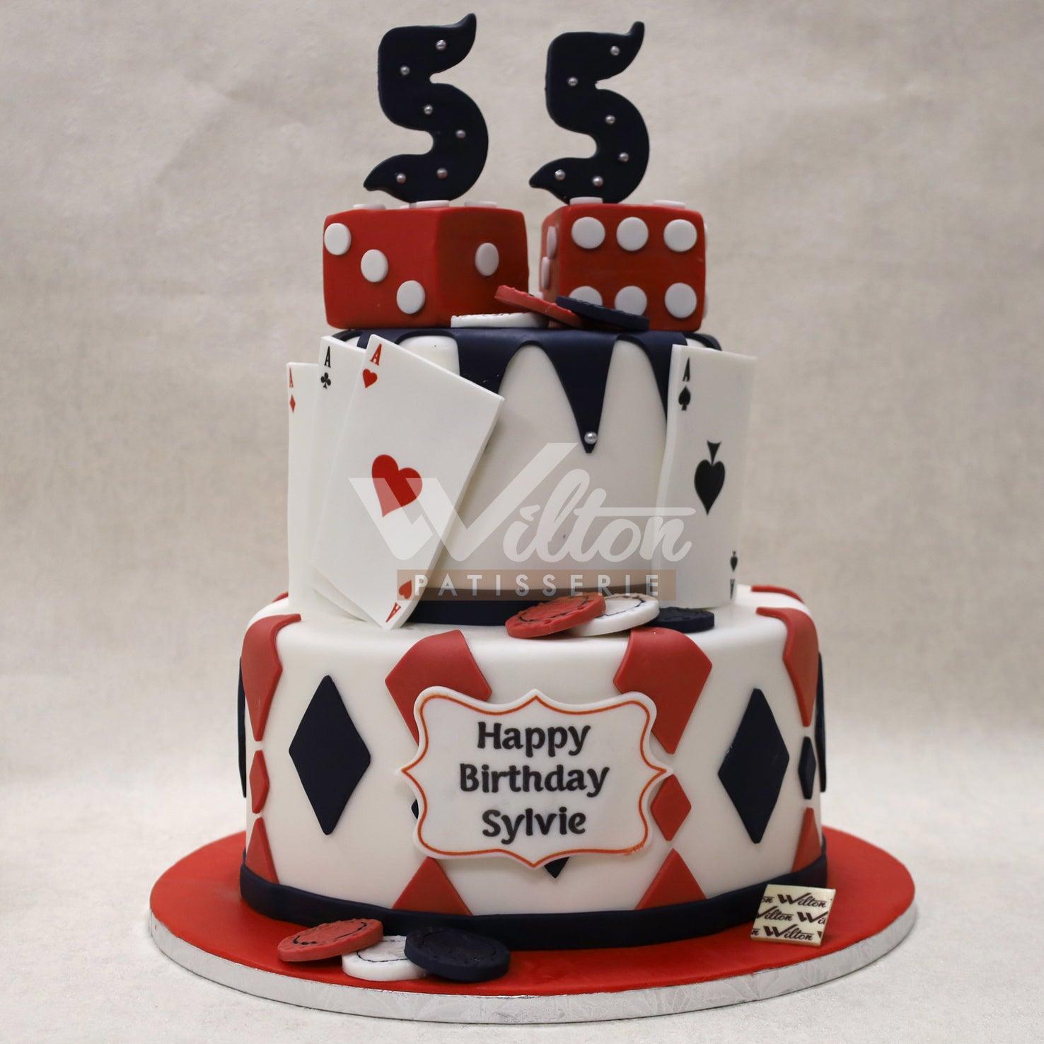 M.11.c POKER - Men Birthday Cakes - WILTON PATISSERIE