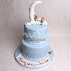 V.8.c MOON AND TEDDY - Christening Cake - WILTON PATISSERIE