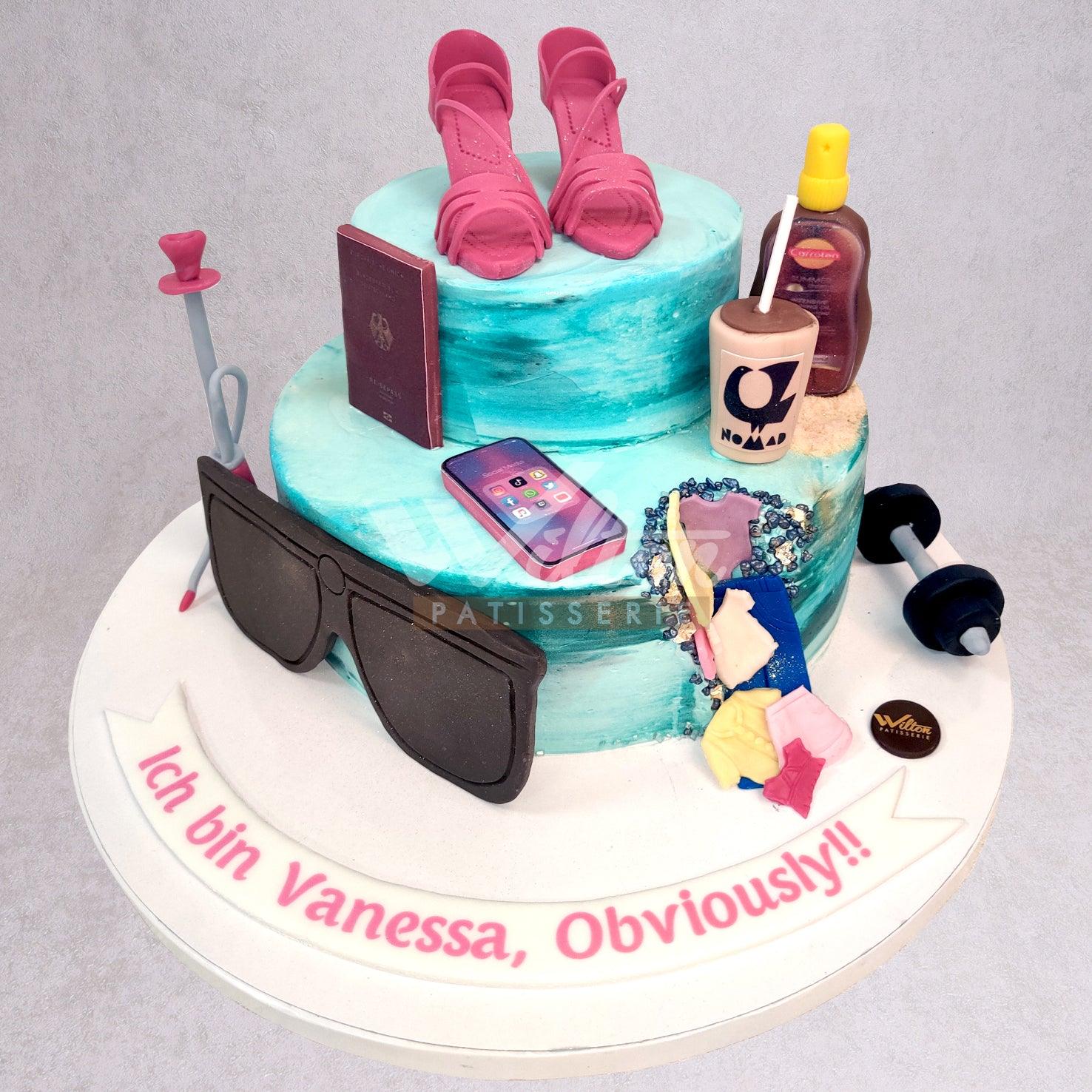 W20.a BEACH - Women Birthday Cakes - WILTON PATISSERIE