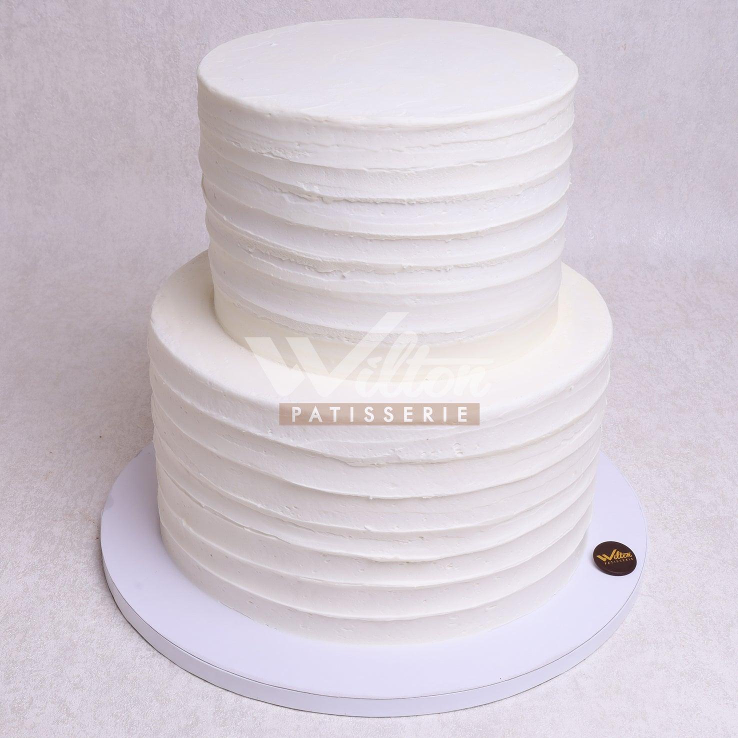 WE10.a WHITE SIMPLE - Wedding Cakes - WILTON PATISSERIE