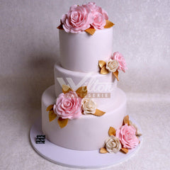 WE3.e PINK ROSES - Wedding Cakes - WILTON PATISSERIE