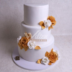 WE3.f GOLD ROSES - Wedding Cakes - WILTON PATISSERIE