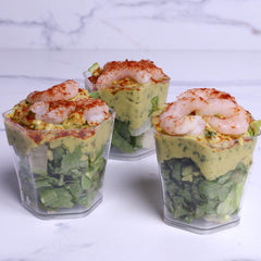 Homemade Guacamole with Baby Shrimps & Lettuce - Canape - WILTON PATISSERIE
